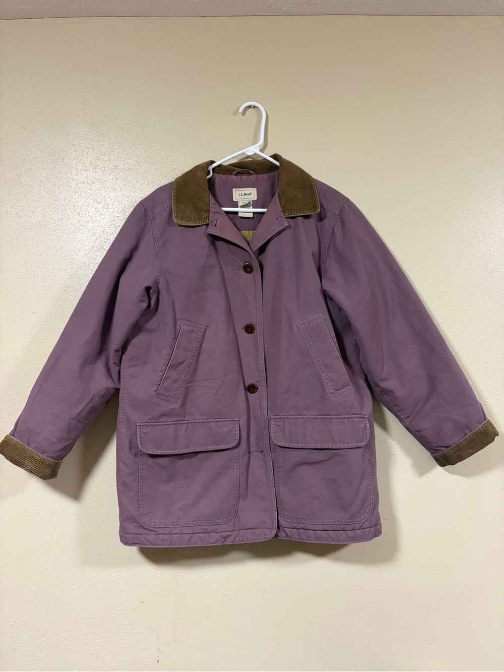 L.L. Bean Women's Vintage Lavender/Purple Field Jacket with Corduroy Collar